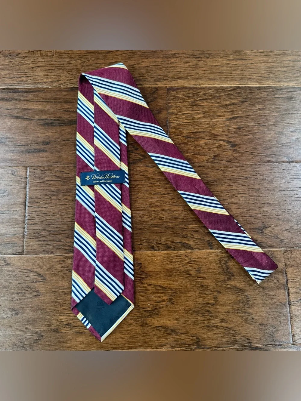 Lot 2 Brooks Brothers Makers 100% Silk Ties Made in USA Maroon Stripe & Paisley